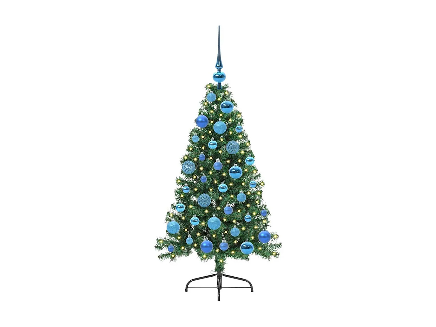 Sapin de Noël artificiel pré-éclairé Vert 120 cm PVC