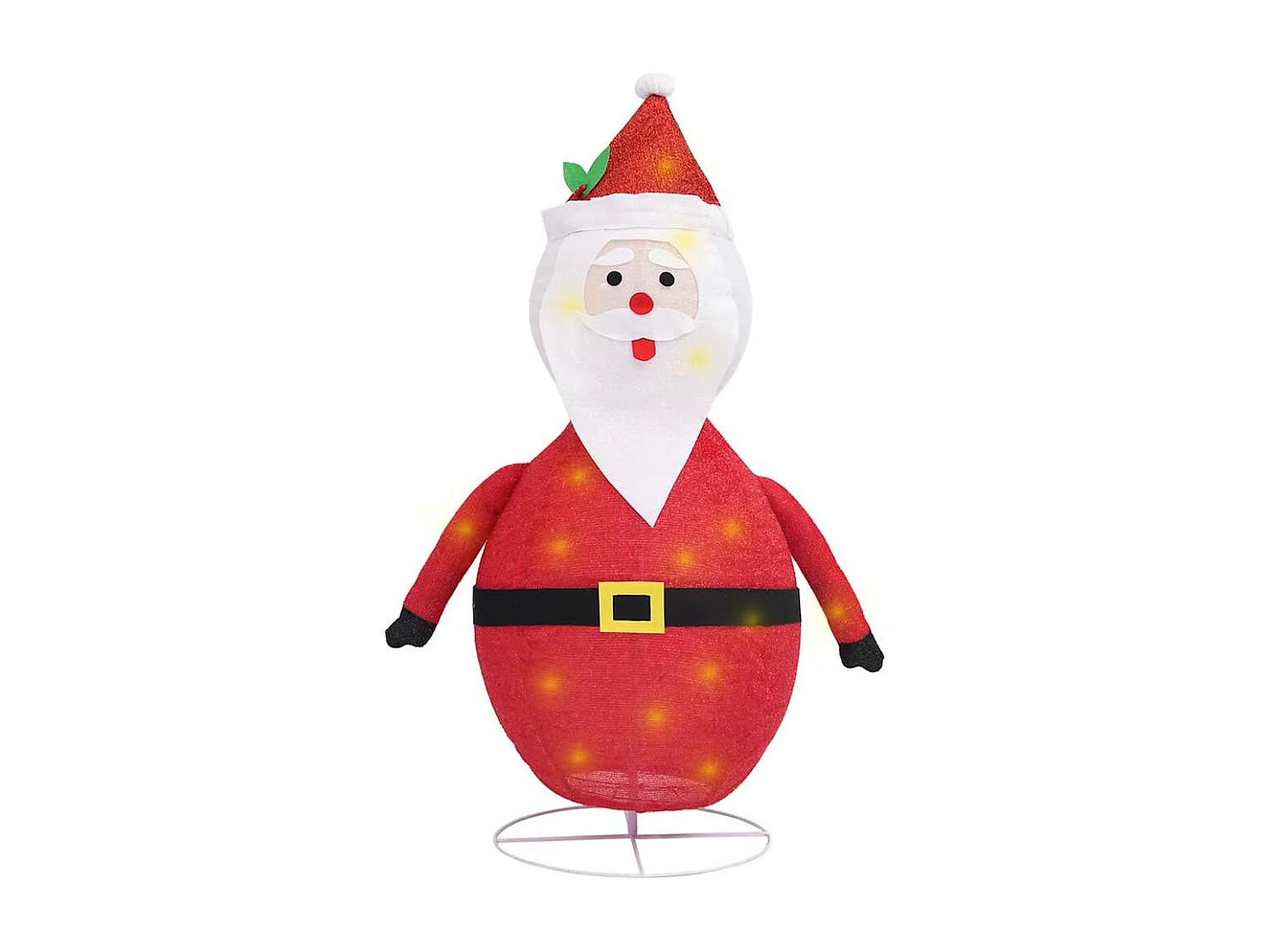 Decorazione natalizia Babbo Natale con LED, tessuto di lusso, 90 cm