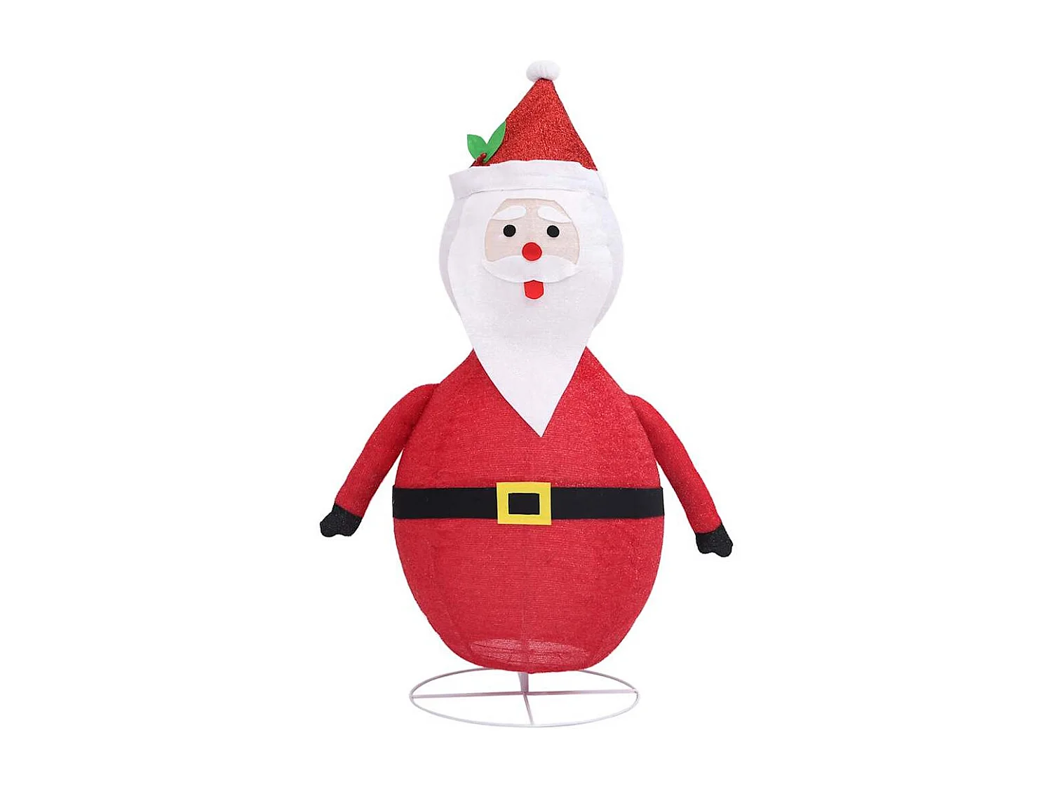 Decorazione natalizia Babbo Natale con LED, tessuto di lusso, 90 cm