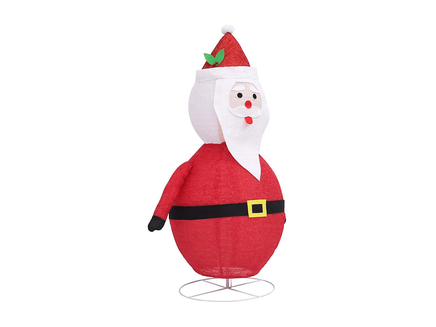 Decorazione natalizia Babbo Natale con LED, tessuto di lusso, 90 cm
