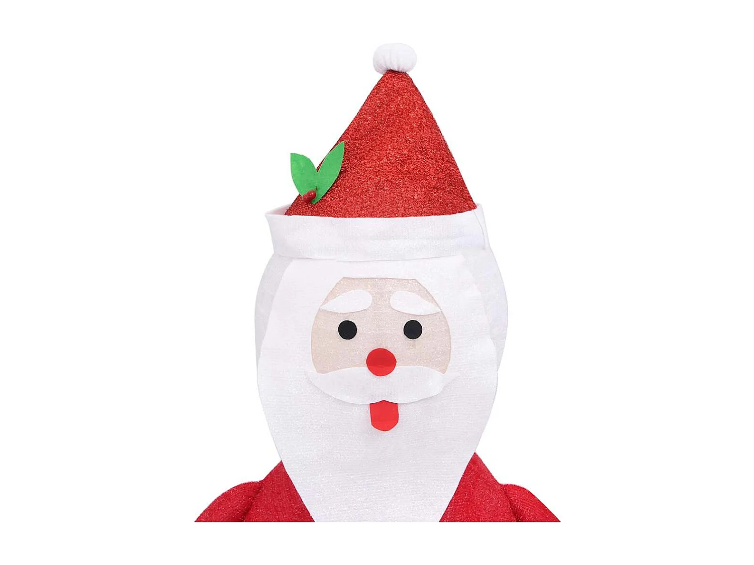 Decorazione natalizia Babbo Natale con LED, tessuto di lusso, 90 cm