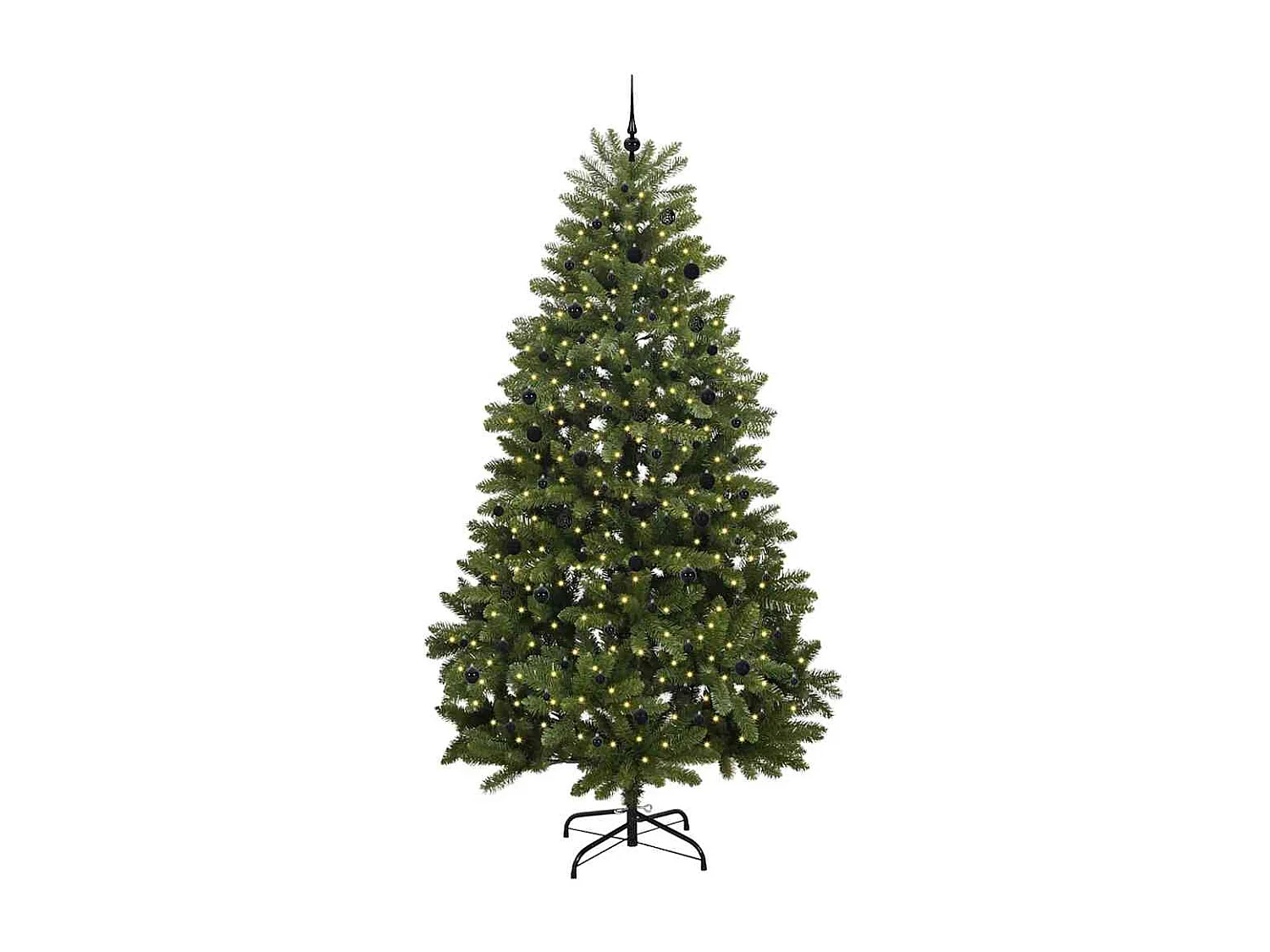 Sapin de Noël artificiel avec 300 LED Vert 300 cm PVC et métal
