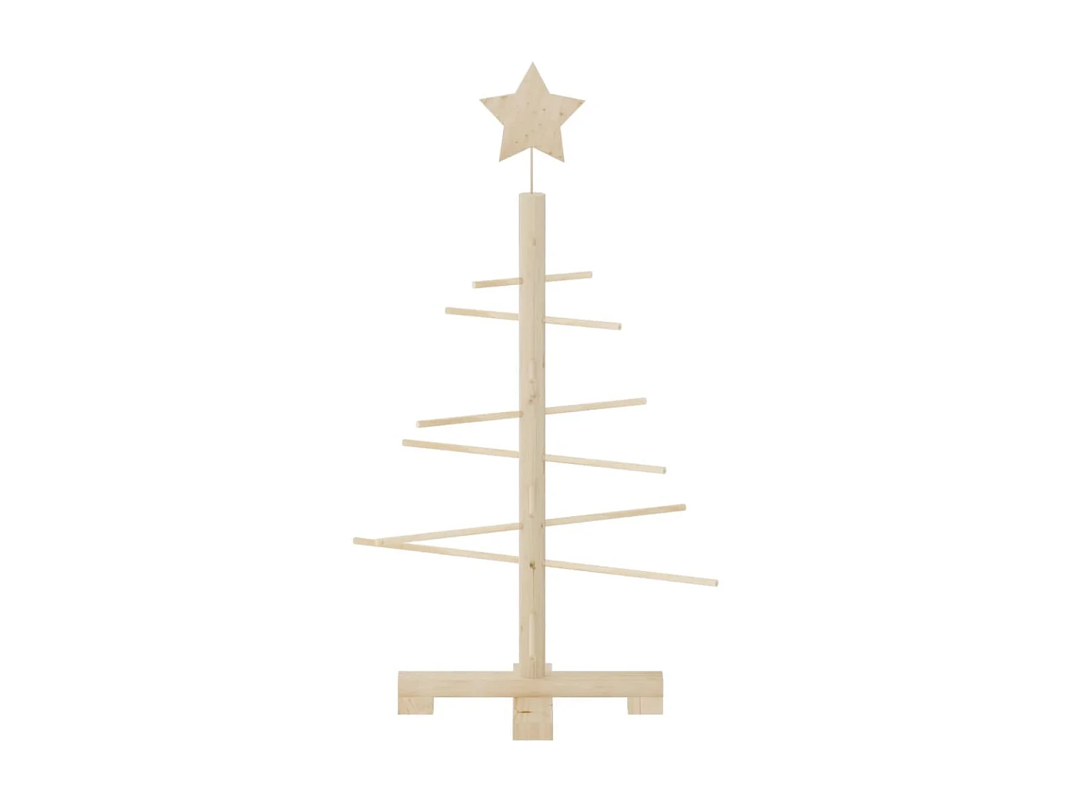 Houten kerstboom ter decoratie 75 cm massief grenenhout