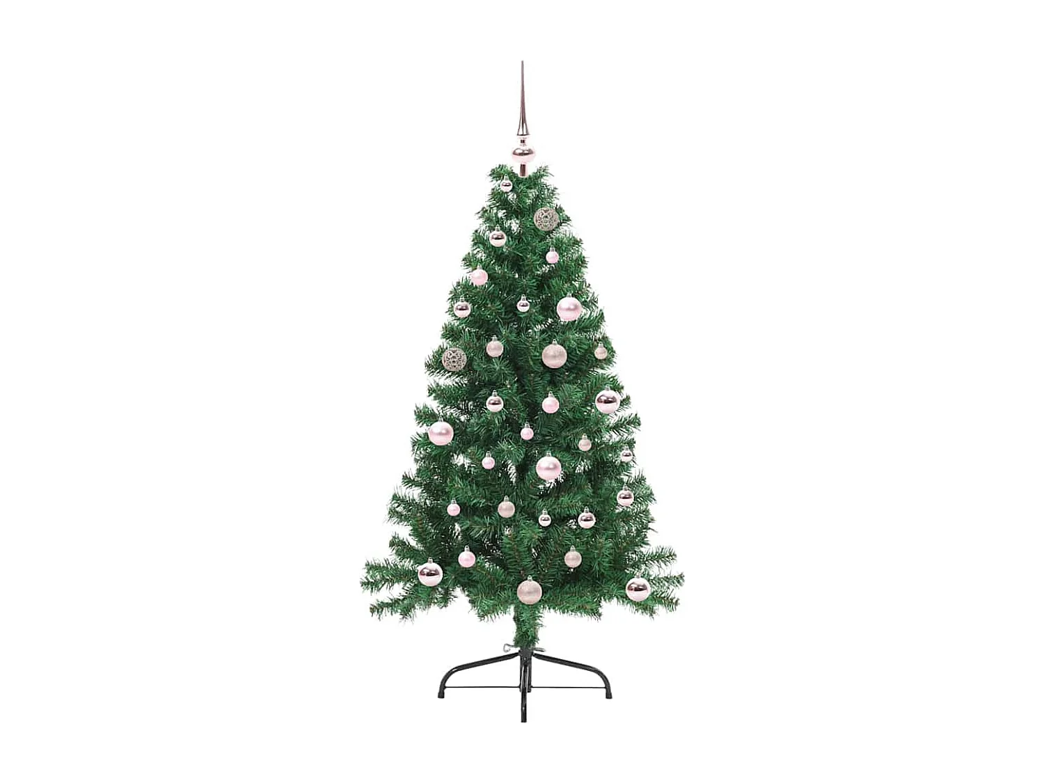 Albero di Natale artificiale preilluminato verde 150 cm in PVC