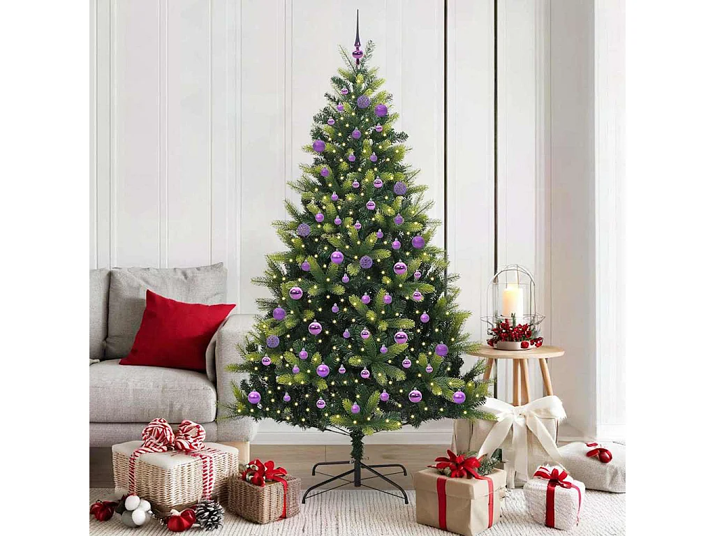 Flexibler künstlicher Weihnachtsbaum aus Silikon, 300 LEDs, 180 cm