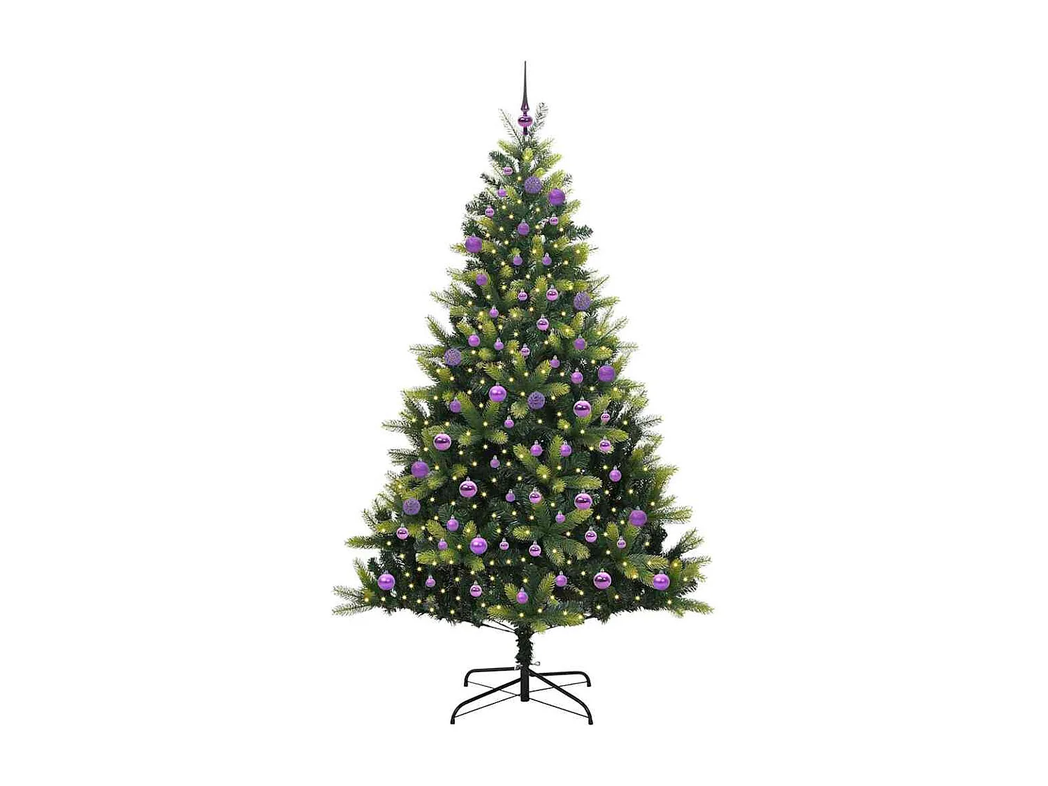 Flexibler künstlicher Weihnachtsbaum aus Silikon, 300 LEDs, 180 cm