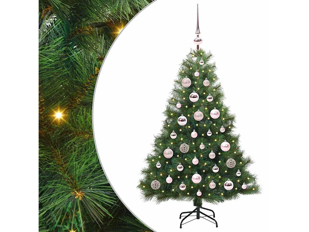 Kunstkerstboom met 150 LED's Groen 120 cm PE en PVC