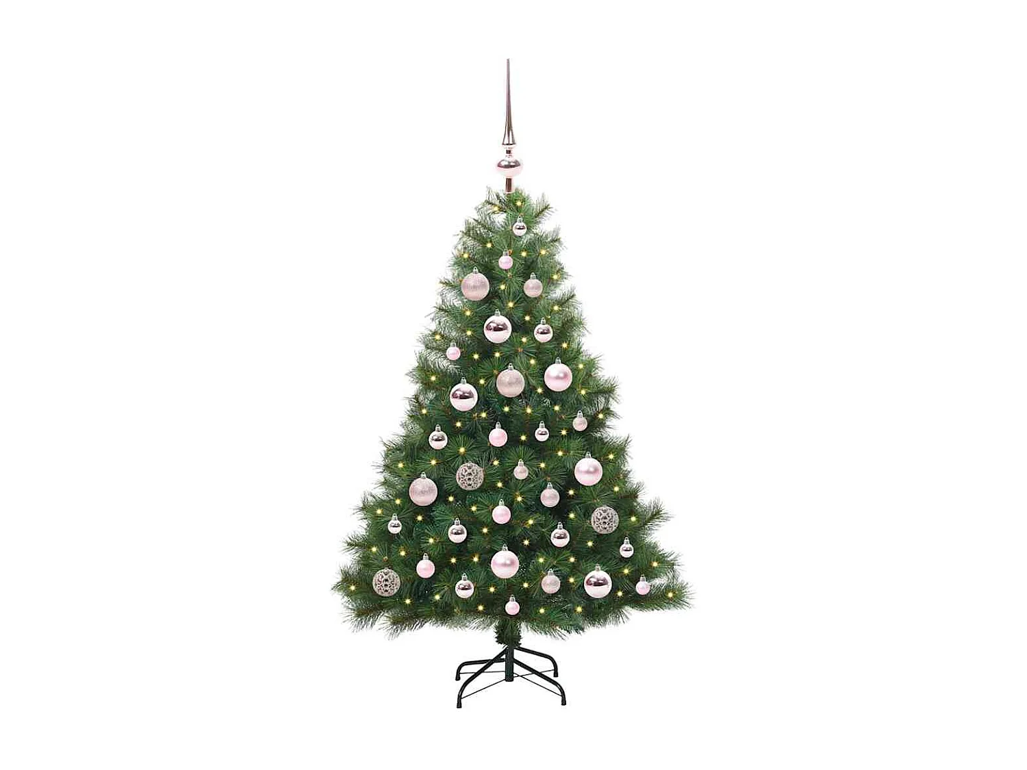 Kunstkerstboom met 150 LED's Groen 120 cm PE en PVC