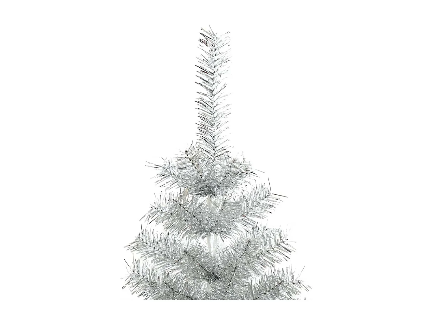 Sapin de Noël avec 150 LED avec support Argent 150 cm PET