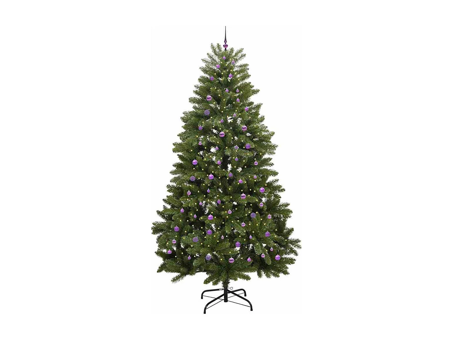 Sapin de Noël artificiel avec 300 LED Vert 300 cm PVC et métal