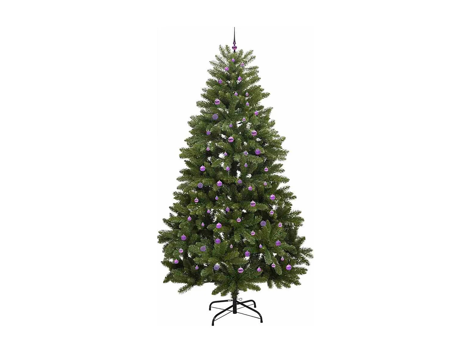 Sapin de Noël artificiel avec 300 LED Vert 300 cm PVC et métal