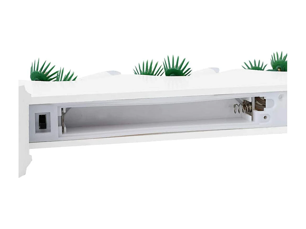 Pont de bougie de Noël Blanc 39.5 x 5 x 29 cm Pin massif