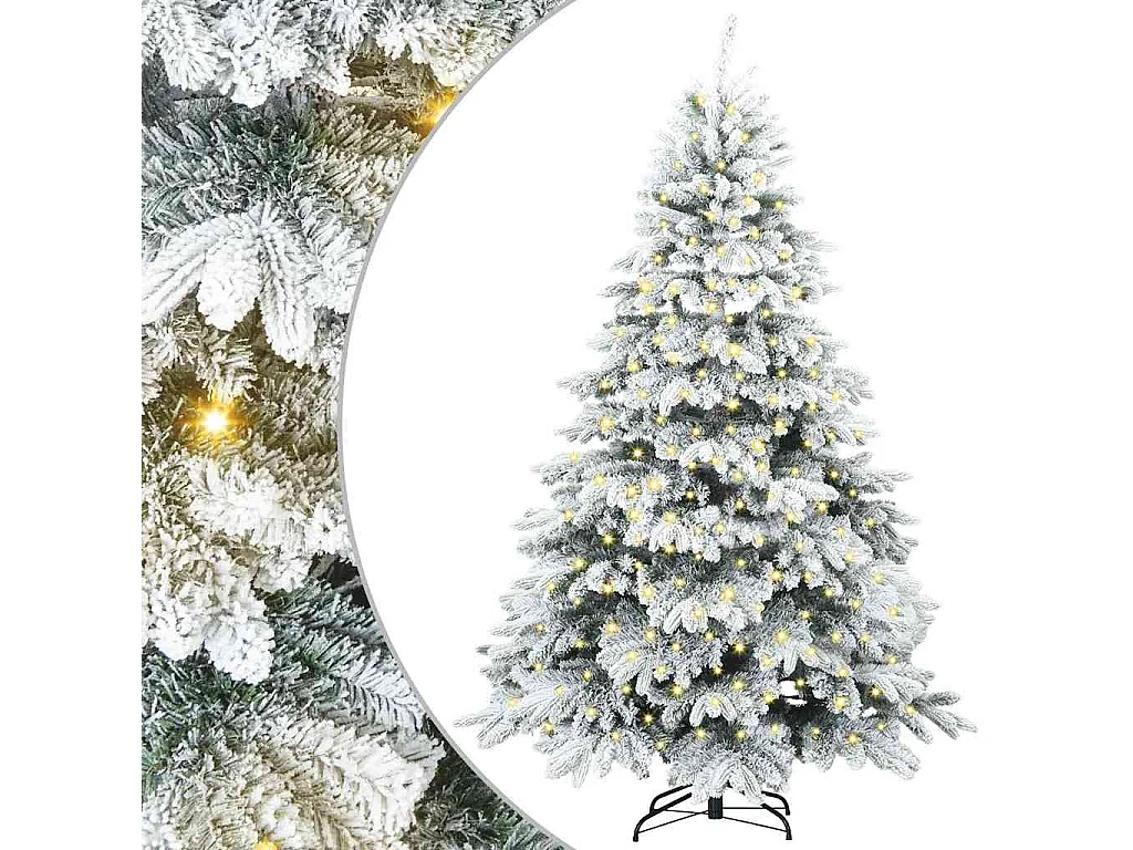Sapin de Noël artificiel avec 300 LED Vert 210 cm PE et PVC