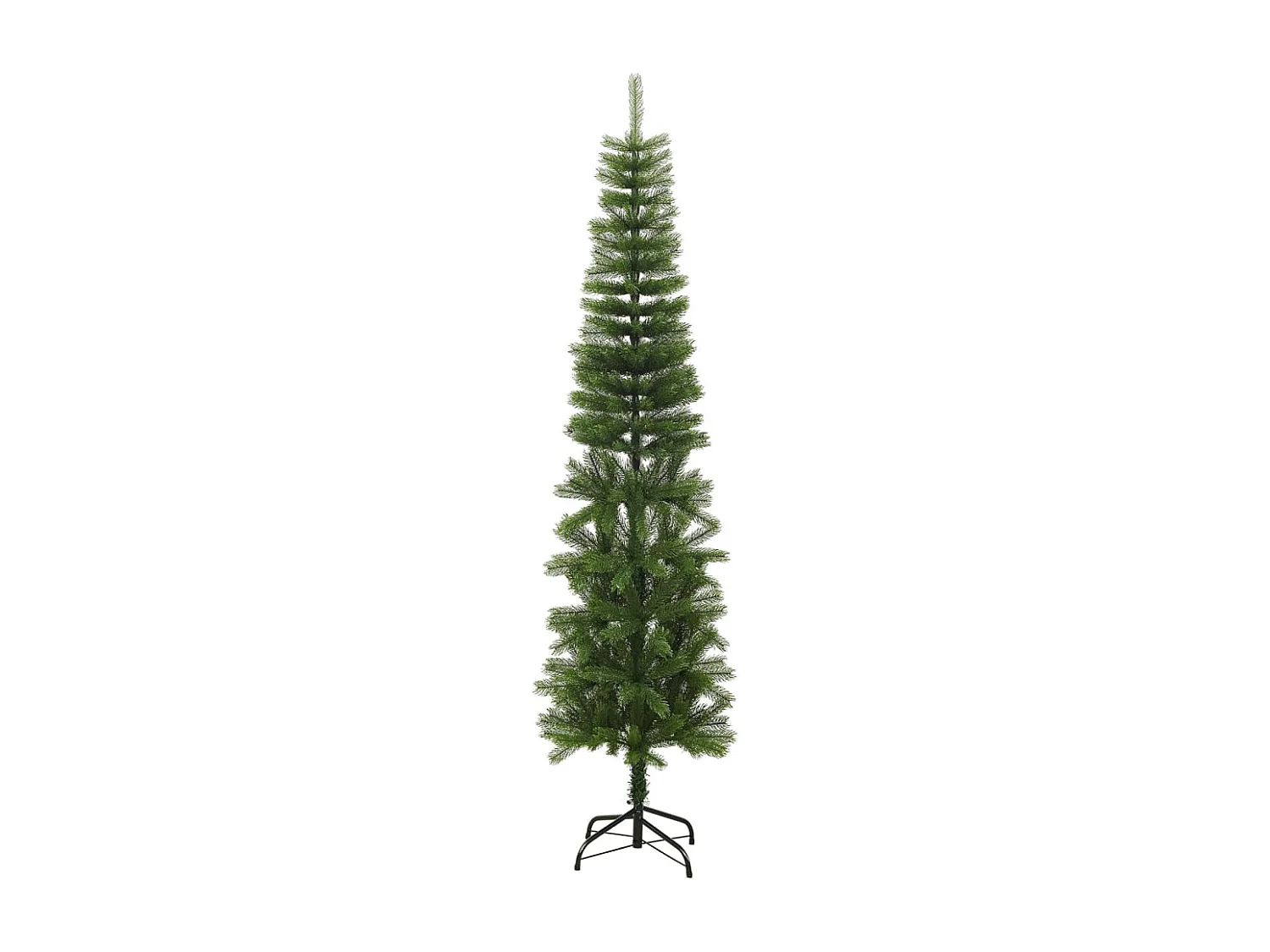 Albero di Natale artificiale sottile con supporto 240 cm PE