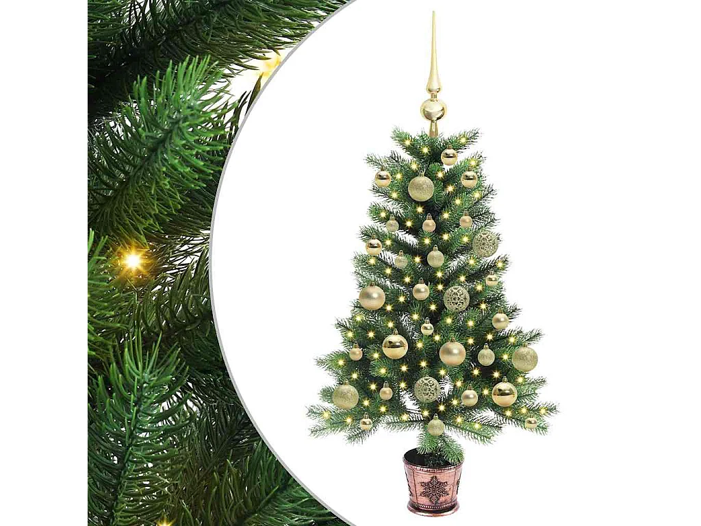 Sapin de Noël avec 150 LED avec support Vert 90 cm PE