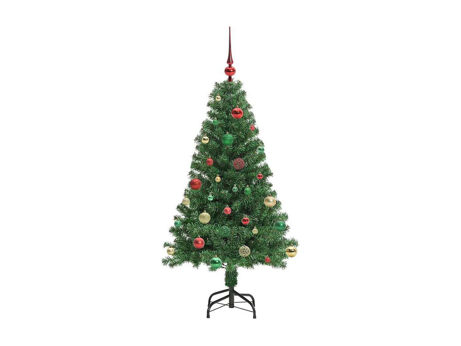 Albero di Natale artificiale verde 150 cm PVC, acciaio e plastica