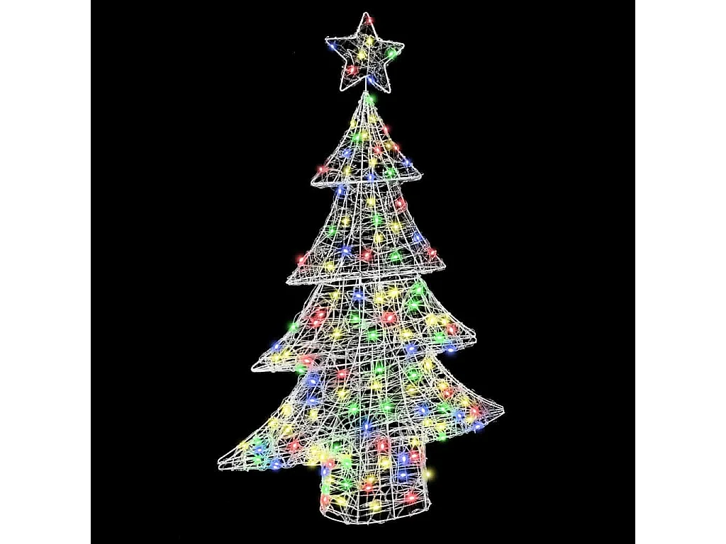 Sapin de Noël avec 100 LED Multicolore 120 cm Acrylique