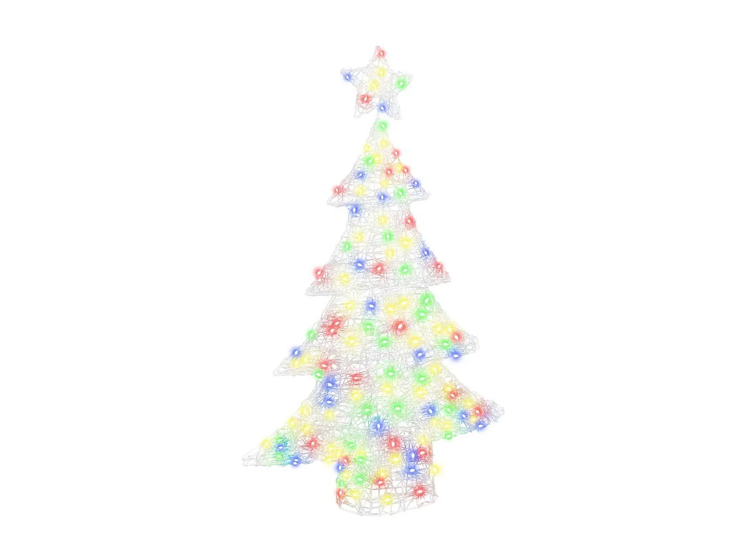 Sapin de Noël avec 100 LED Multicolore 120 cm Acrylique