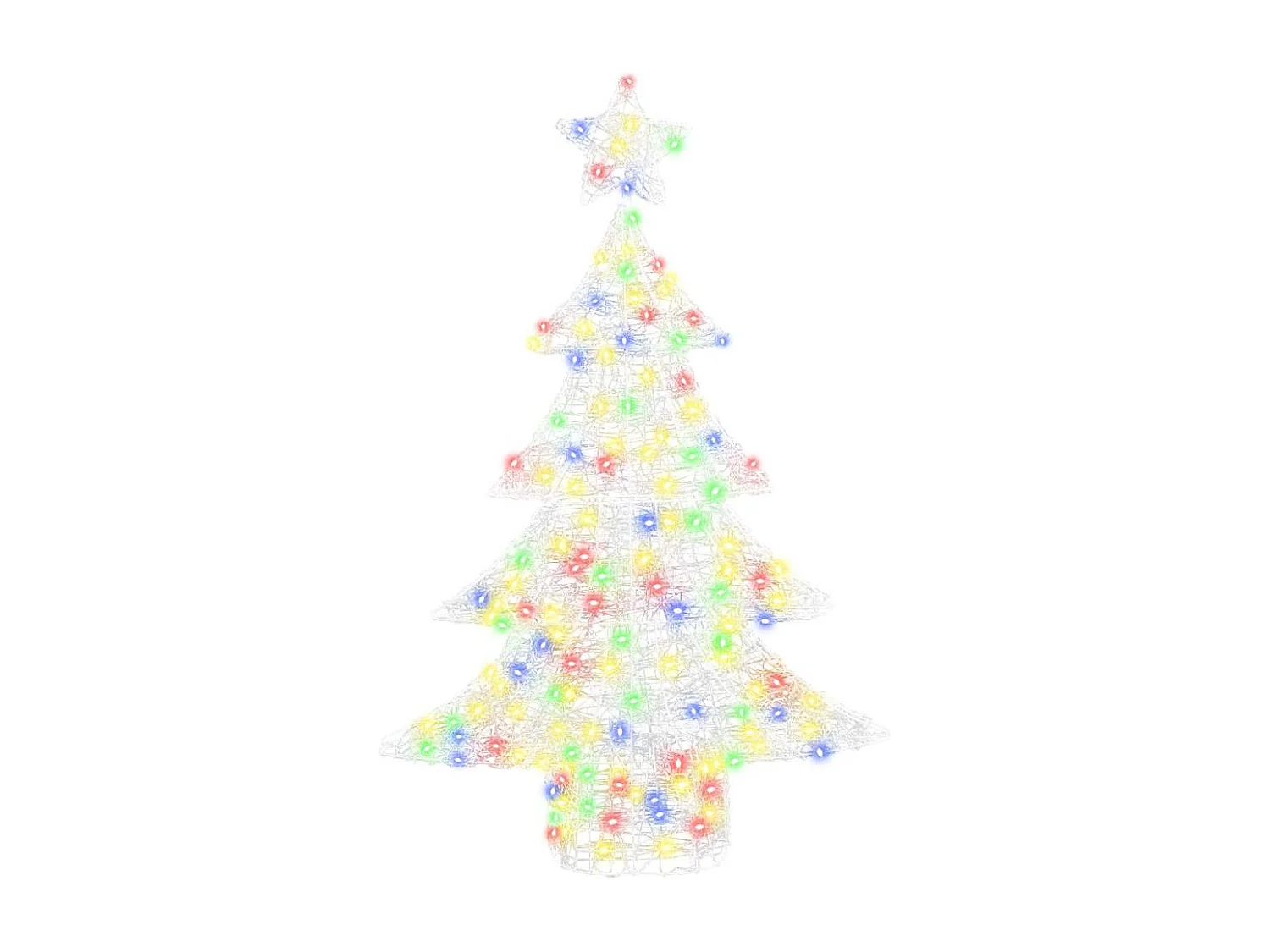 Sapin de Noël avec 100 LED Multicolore 120 cm Acrylique