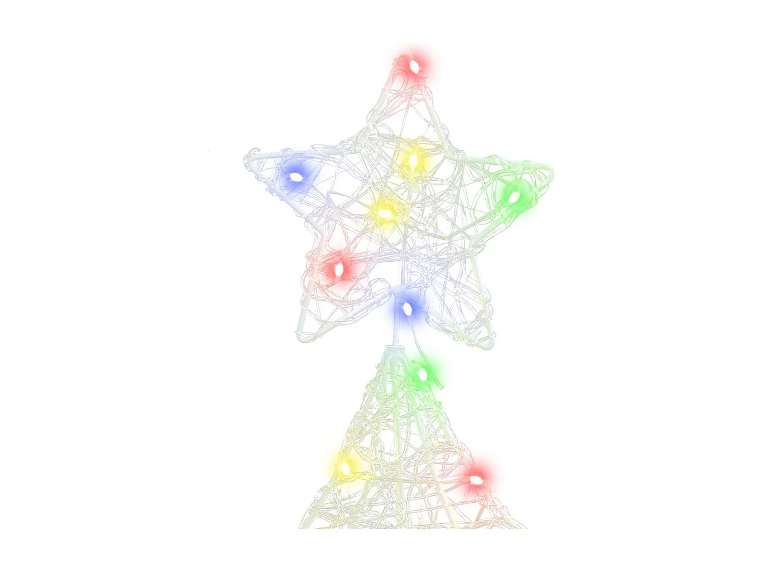 Sapin de Noël avec 100 LED Multicolore 120 cm Acrylique