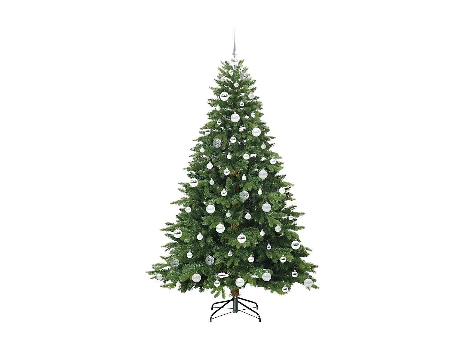 Sapin de Noël artificiel avec 300 LED Vert 180 cm PE et PVC