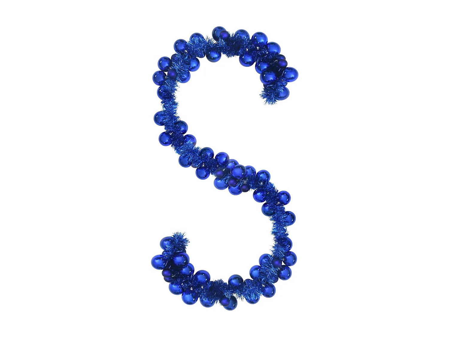 Guirlande de Boules de Noël Bleu 186 cm Polystyrène