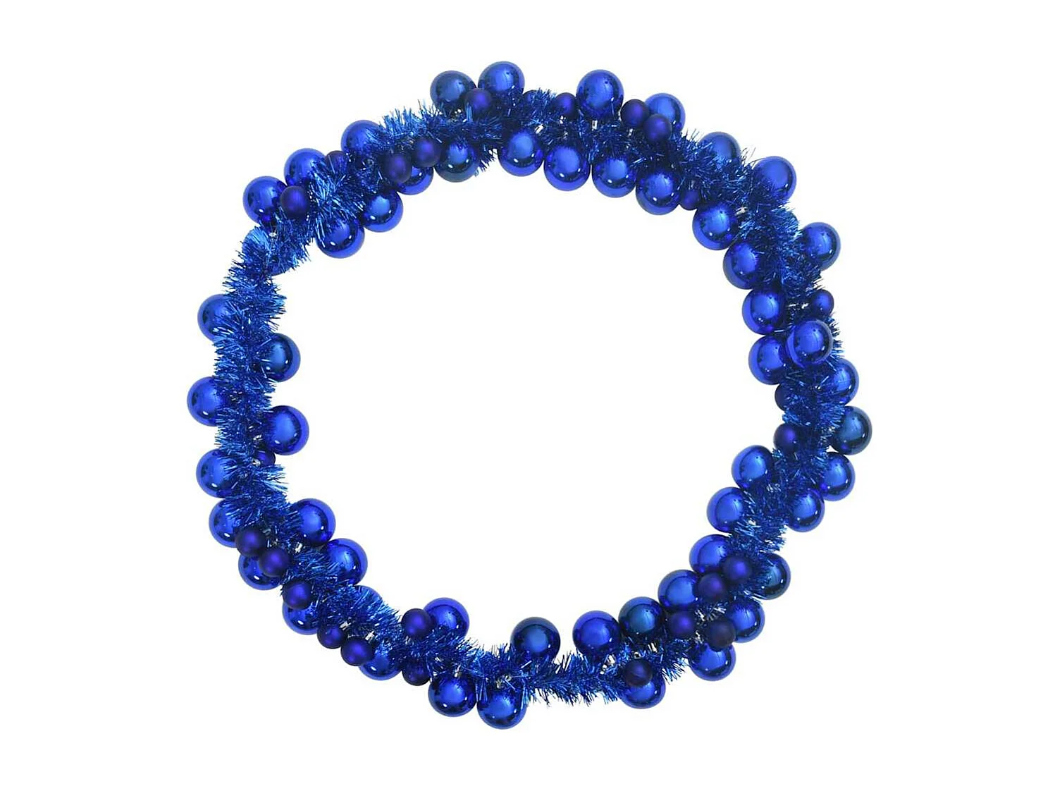 Guirlande de Boules de Noël Bleu 186 cm Polystyrène