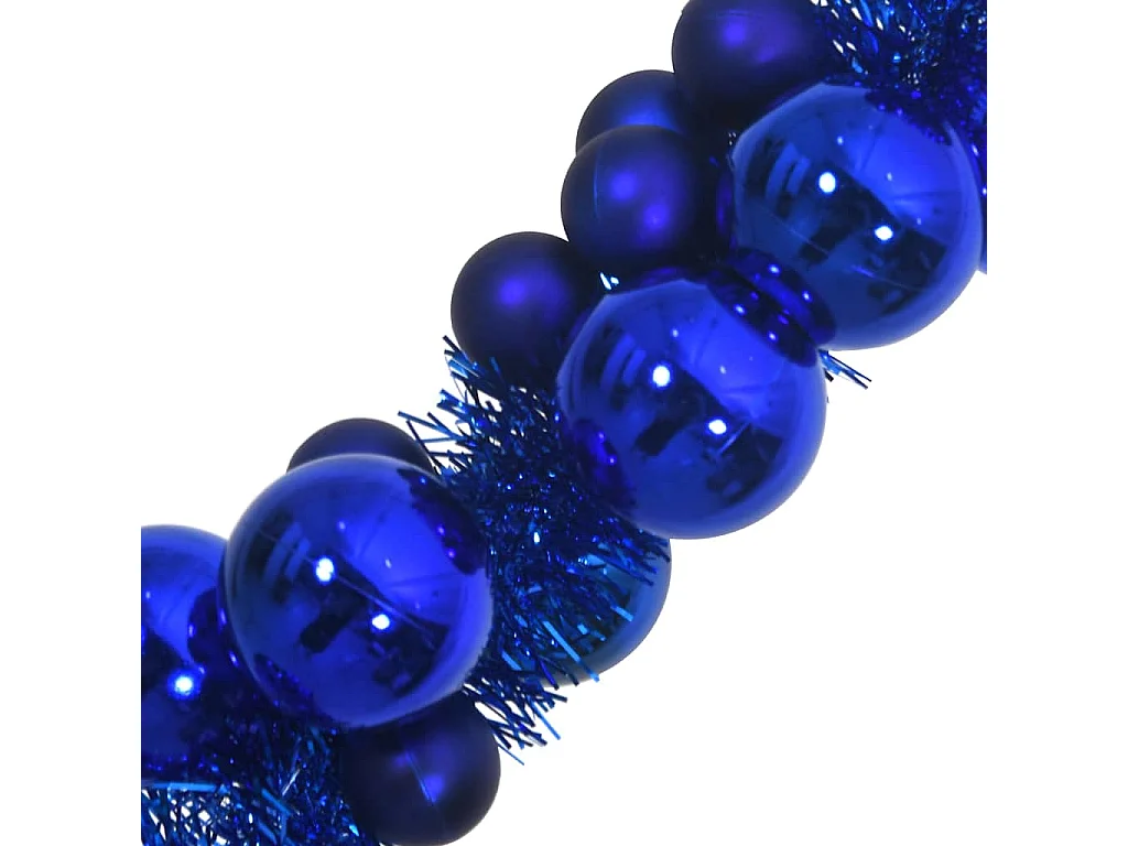 Guirlande de Boules de Noël Bleu 186 cm Polystyrène