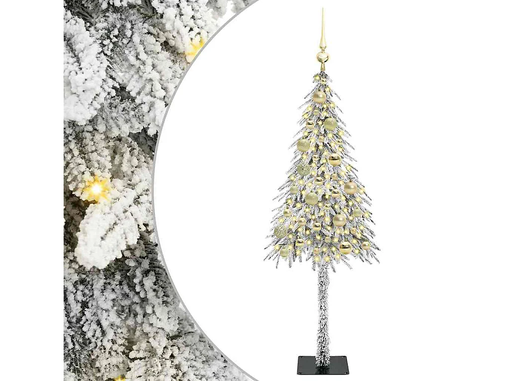 Albero di Natale con 150 LED Bianco 120 cm PE e Acciaio