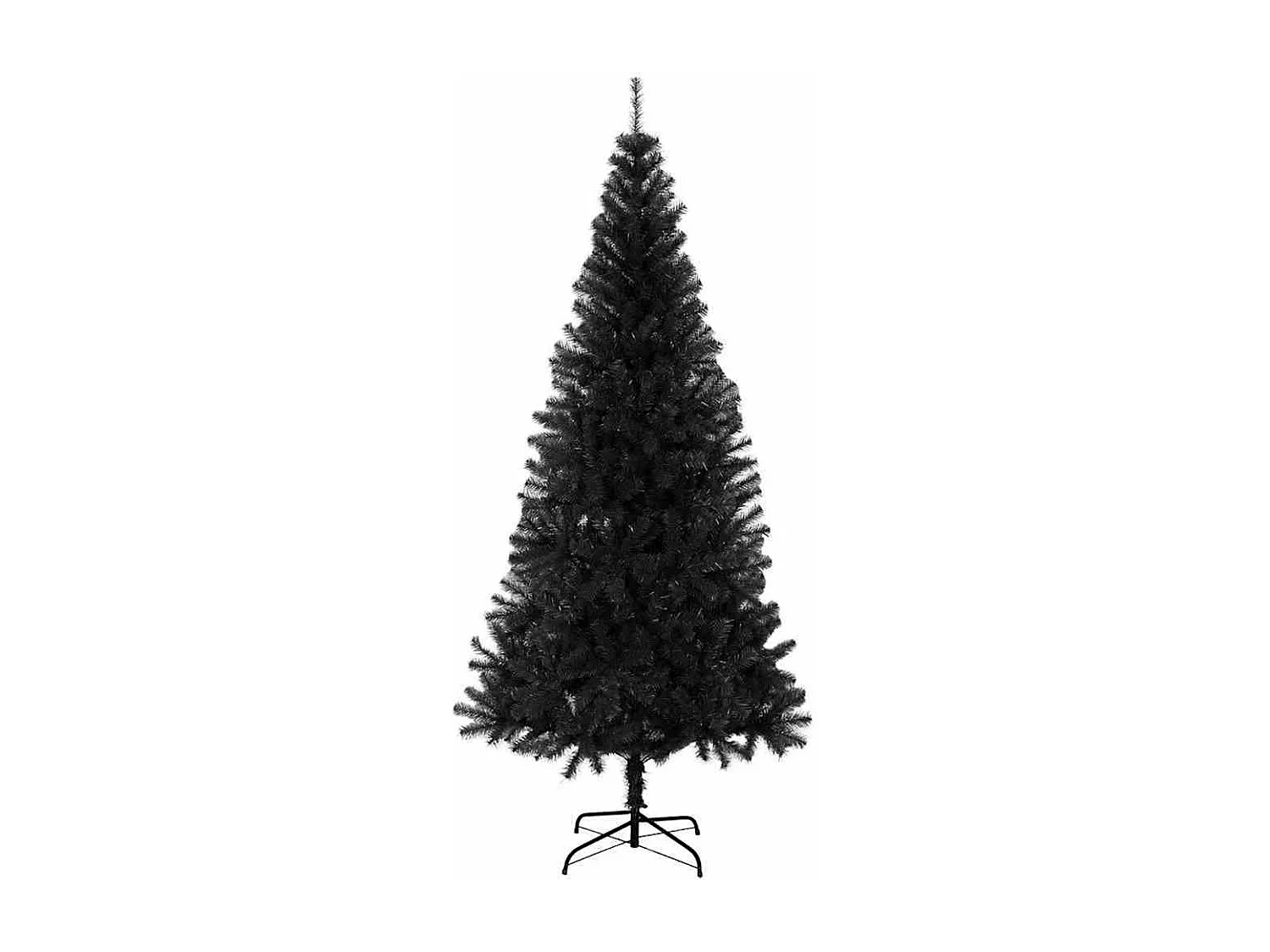 Sapin de Noël avec 300 LED avec support Noir 180 cm PVC