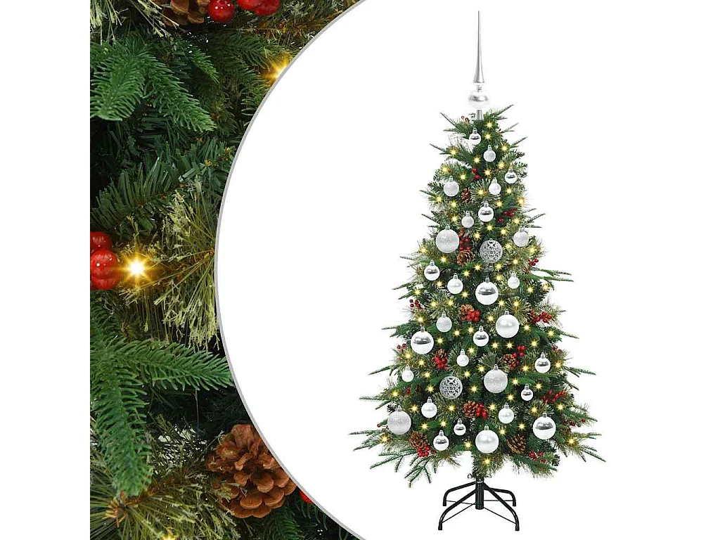 Sapin de Noël Artificiel à Branches Articulées Vert 120 cm