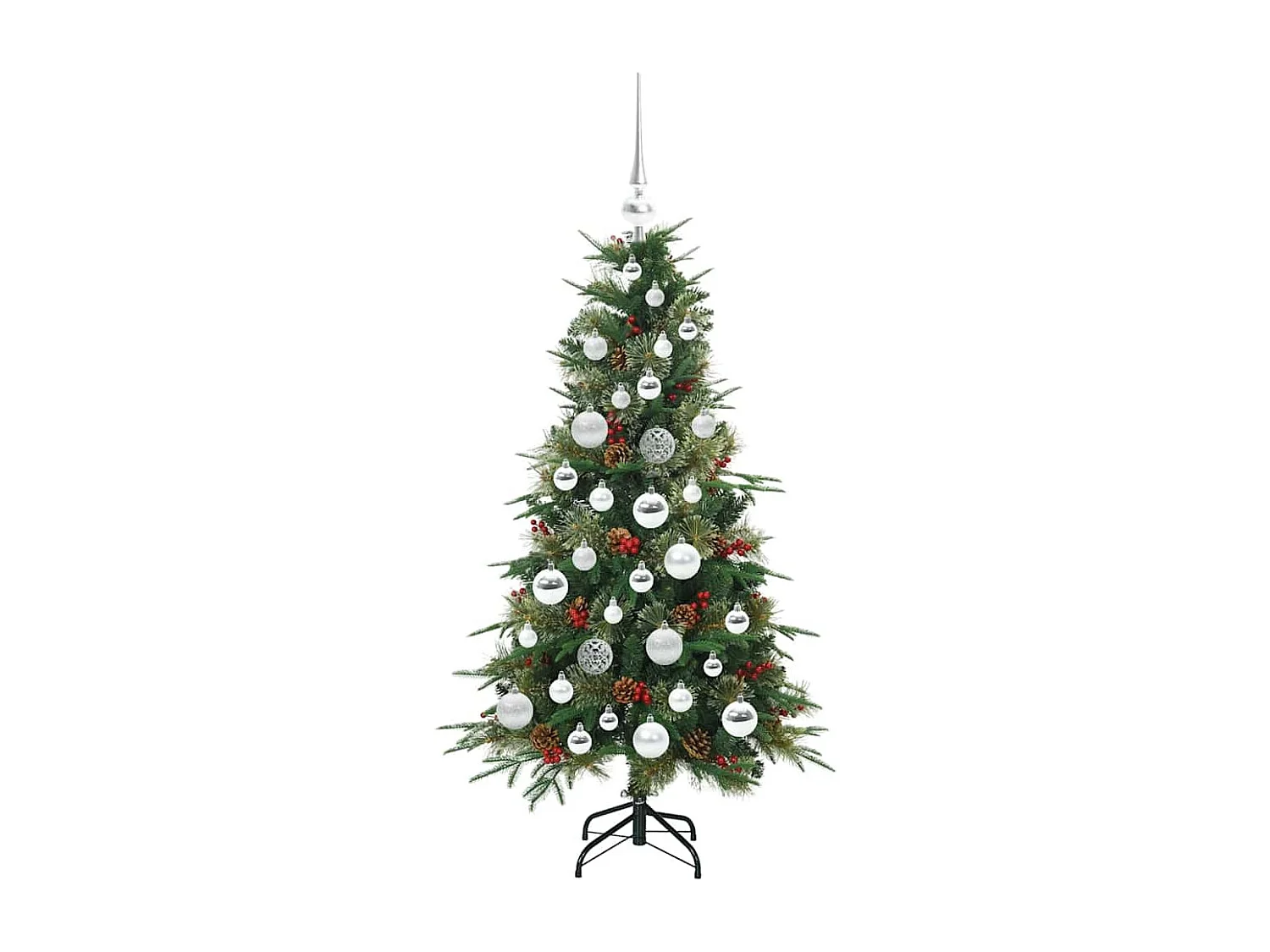 Künstlicher Weihnachtsbaum mit klappbaren Zweigen Grün 120 cm