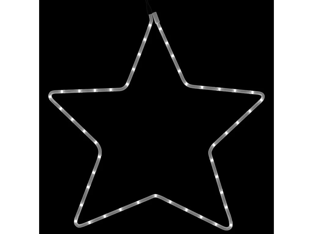 Figures d'étoiles de Noël avec 48 LED 3 pcs Blanc chaud 56 cm