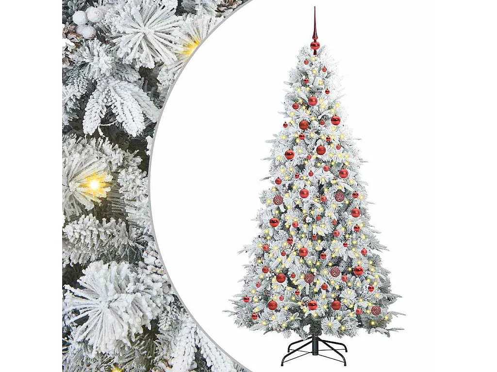 Albero di Natale artificiale con rami incernierati verde 180 cm