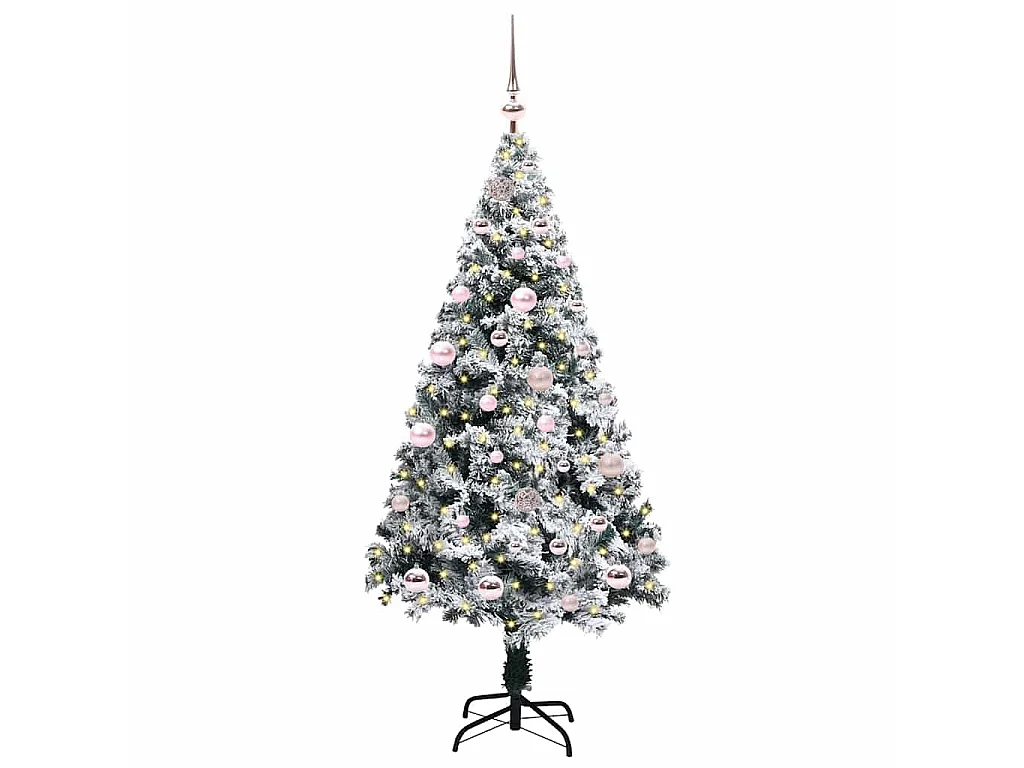 Künstlicher Weihnachtsbaum Grün 150 cm PVC, Stahl und Kunststoff
