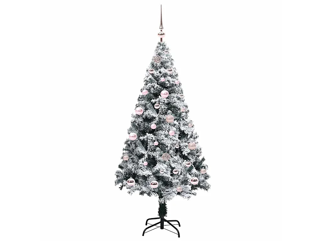 Künstlicher Weihnachtsbaum Grün 150 cm PVC, Stahl und Kunststoff