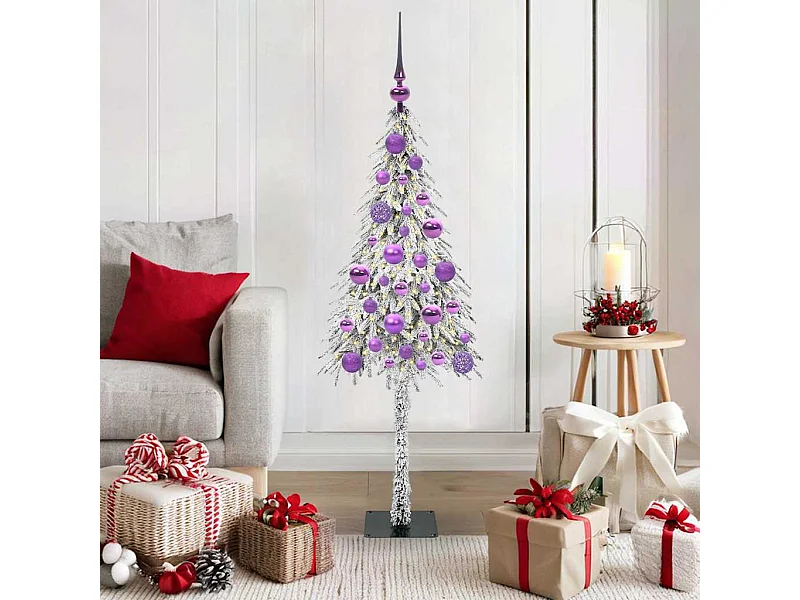 Albero di Natale con 150 LED Bianco 120 cm PE e Acciaio