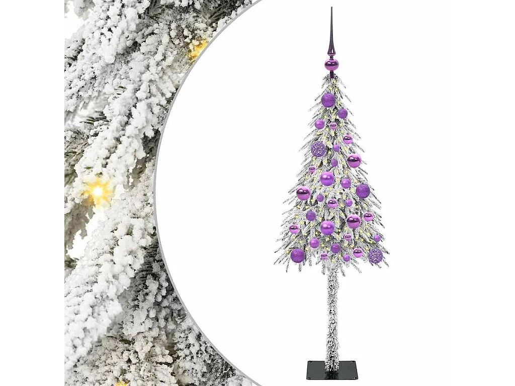Albero di Natale con 150 LED Bianco 120 cm PE e Acciaio