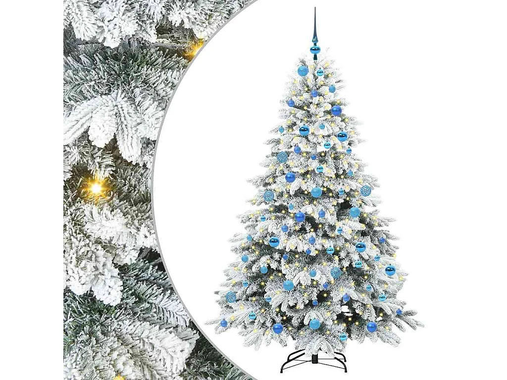Sapin de Noël artificiel avec 300 LED Vert 180 cm PE et PVC