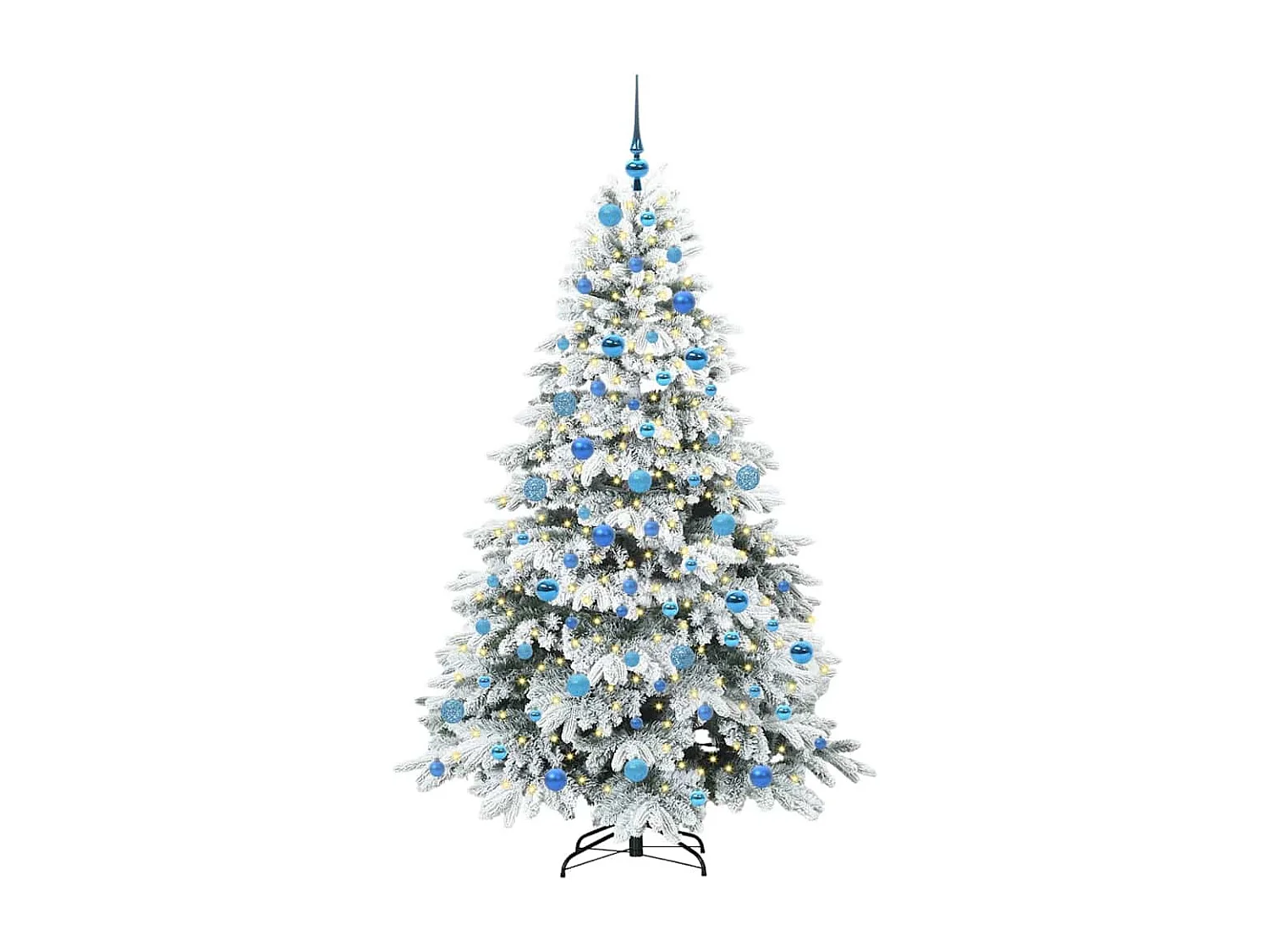 Sapin de Noël artificiel avec 300 LED Vert 180 cm PE et PVC