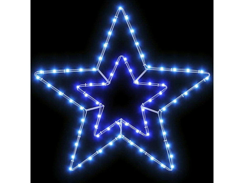 Weihnachtsstern mit 72 kaltweißen LEDs 51,5 x 50 x 0,65 cm Eisen