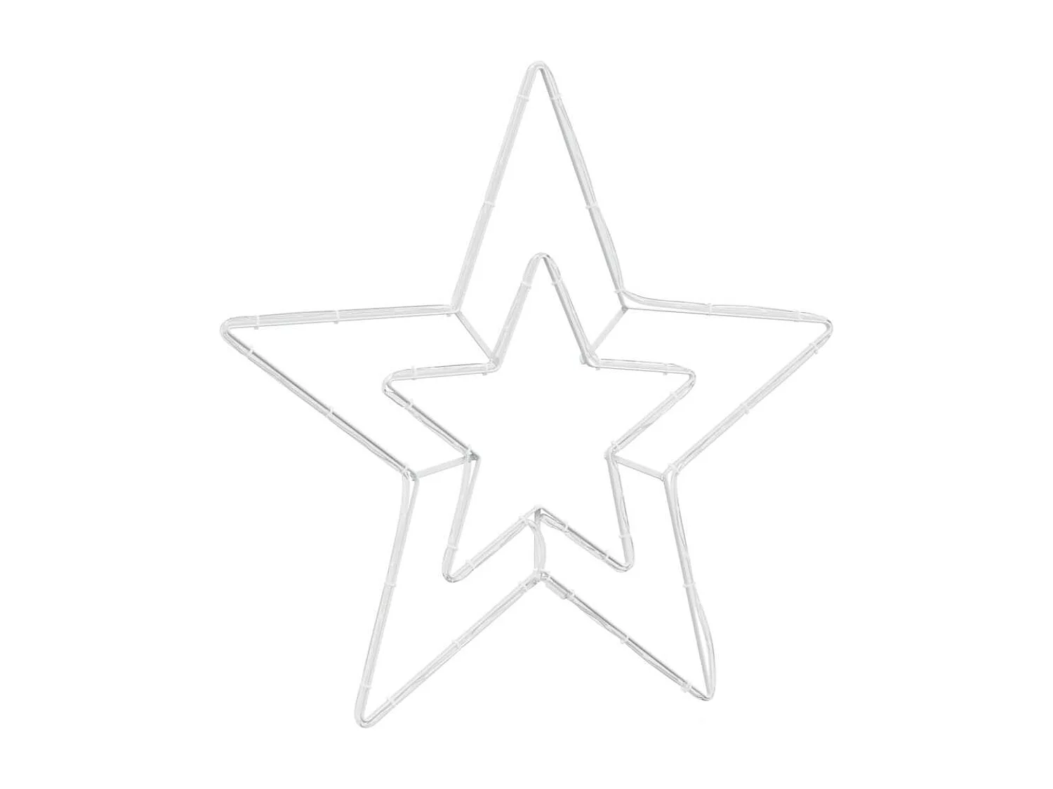 Stella di Natale con 72 LED bianco freddo 51,5 x 50 x 0,65 cm Ferro