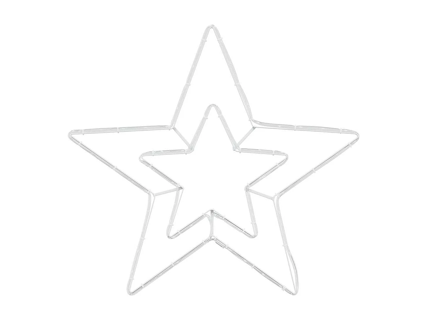 Stella di Natale con 72 LED bianco freddo 51,5 x 50 x 0,65 cm Ferro