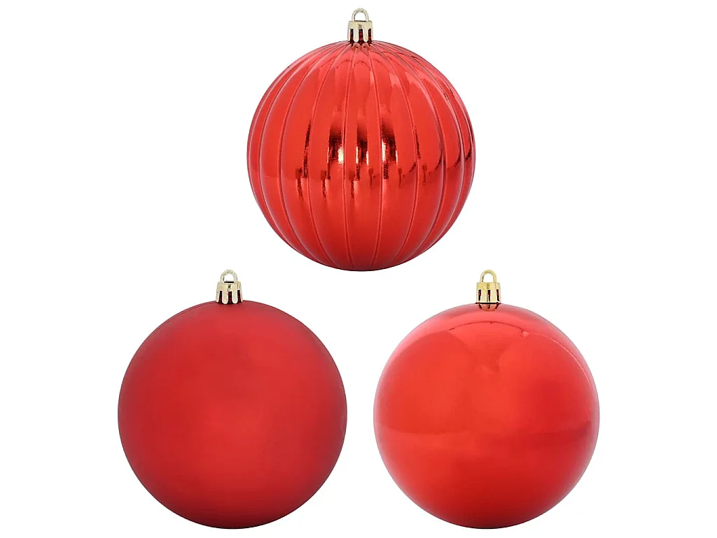 Ensemble de Boules de Noël 3 pcs Rouge