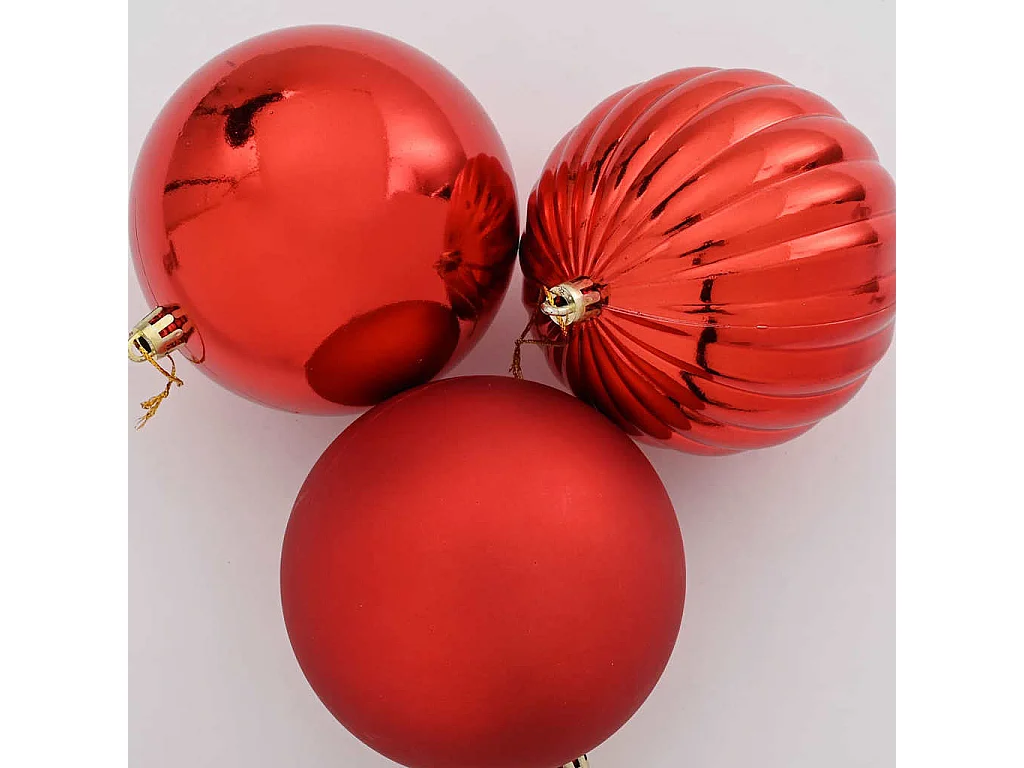 Ensemble de Boules de Noël 3 pcs Rouge