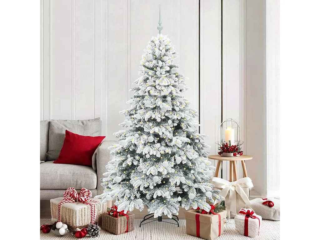 Kunstkerstboom met 300 LED's Groen 180 cm PE en PVC