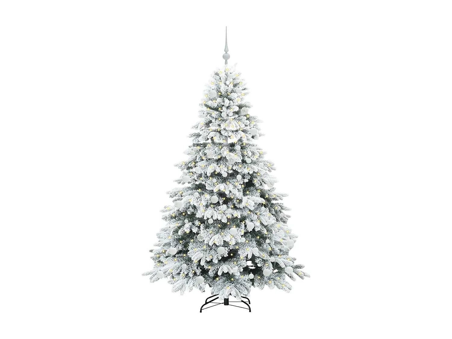 Kunstkerstboom met 300 LED's Groen 180 cm PE en PVC