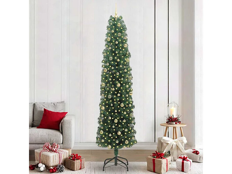 Sapin de Noël artificiel Vert 240 cm PVC et acier et plastique