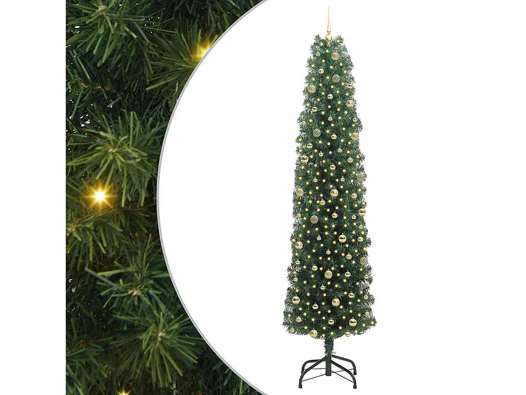Sapin de Noël artificiel Vert 240 cm PVC et acier et plastique