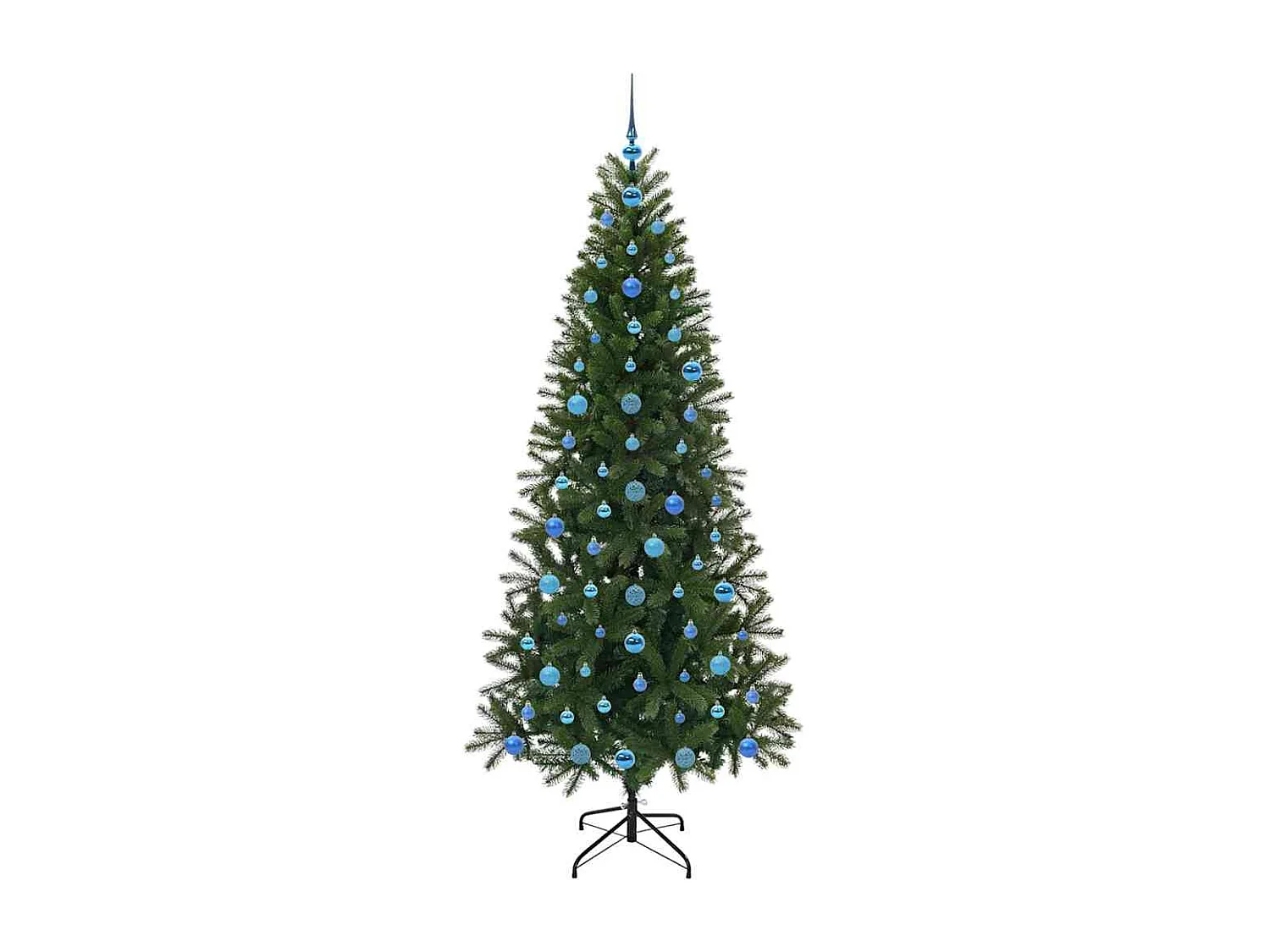 Albero di Natale artificiale con 300 LED Verde 210 cm PE e PVC